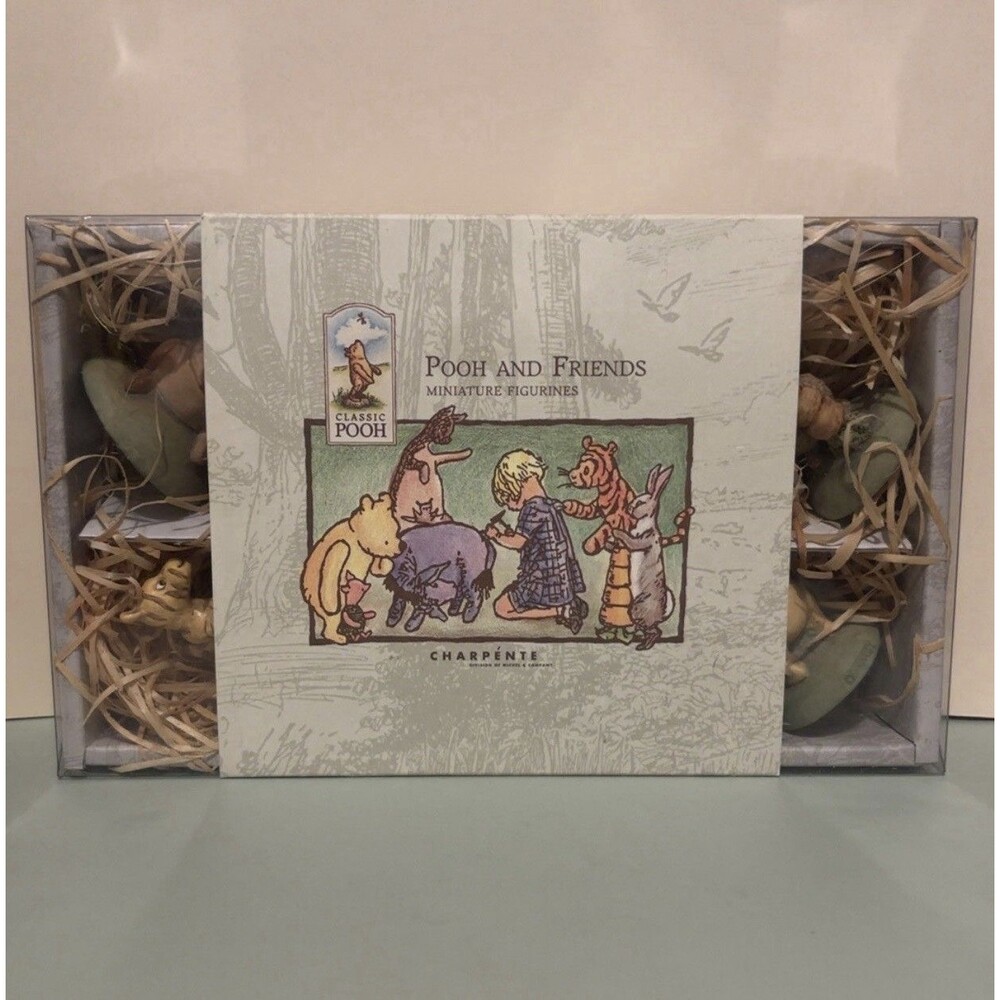 Disney Pooh And Friends Miniature Figurines Charpente Set 6 Vintage in box